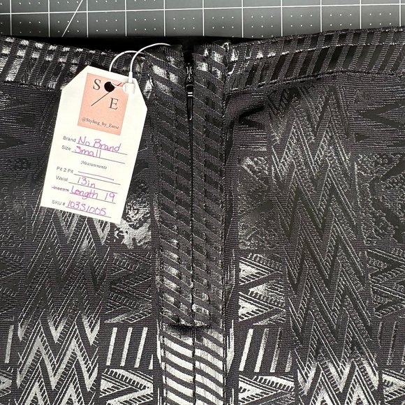 NWOT HLBandage Leather Metallic High Waist Bandage Skirt - Picture 8 of 9